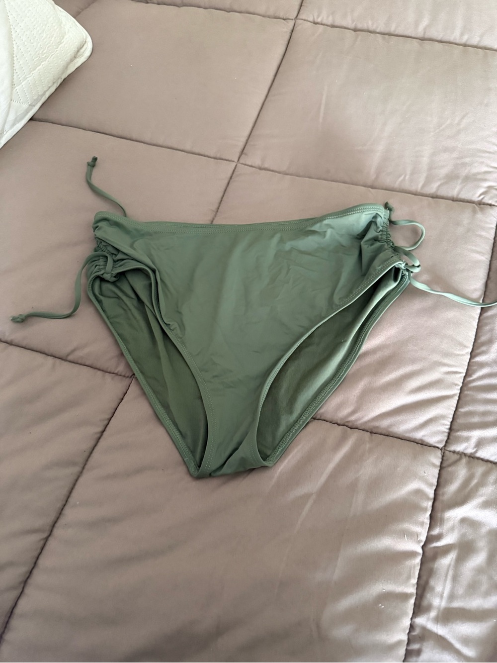 Ardene Olive Green Tie-Side High-Waist Bikini Bottoms